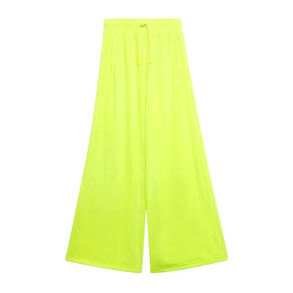 Adidas Originals Jeremy Scott Velour Wide Leg Pants Womens Size XL Solar Yellow - Picture 3 of 7